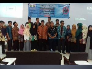 Peserta Diskusi Panel  Membedah Paradigma Baru Proyeksi Pengankatan Tenaga Pendidik Tingkat SD/MI,  di Kab.  Ciamis diselenggarakan bersama Kantor Kemenag Kab Ciamis, BKDD Ciamis dan HMPS Prodi PGMI